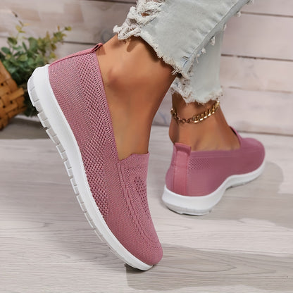 Women's Lightweight Slip-On Knit Sneakers for Daily Comfort