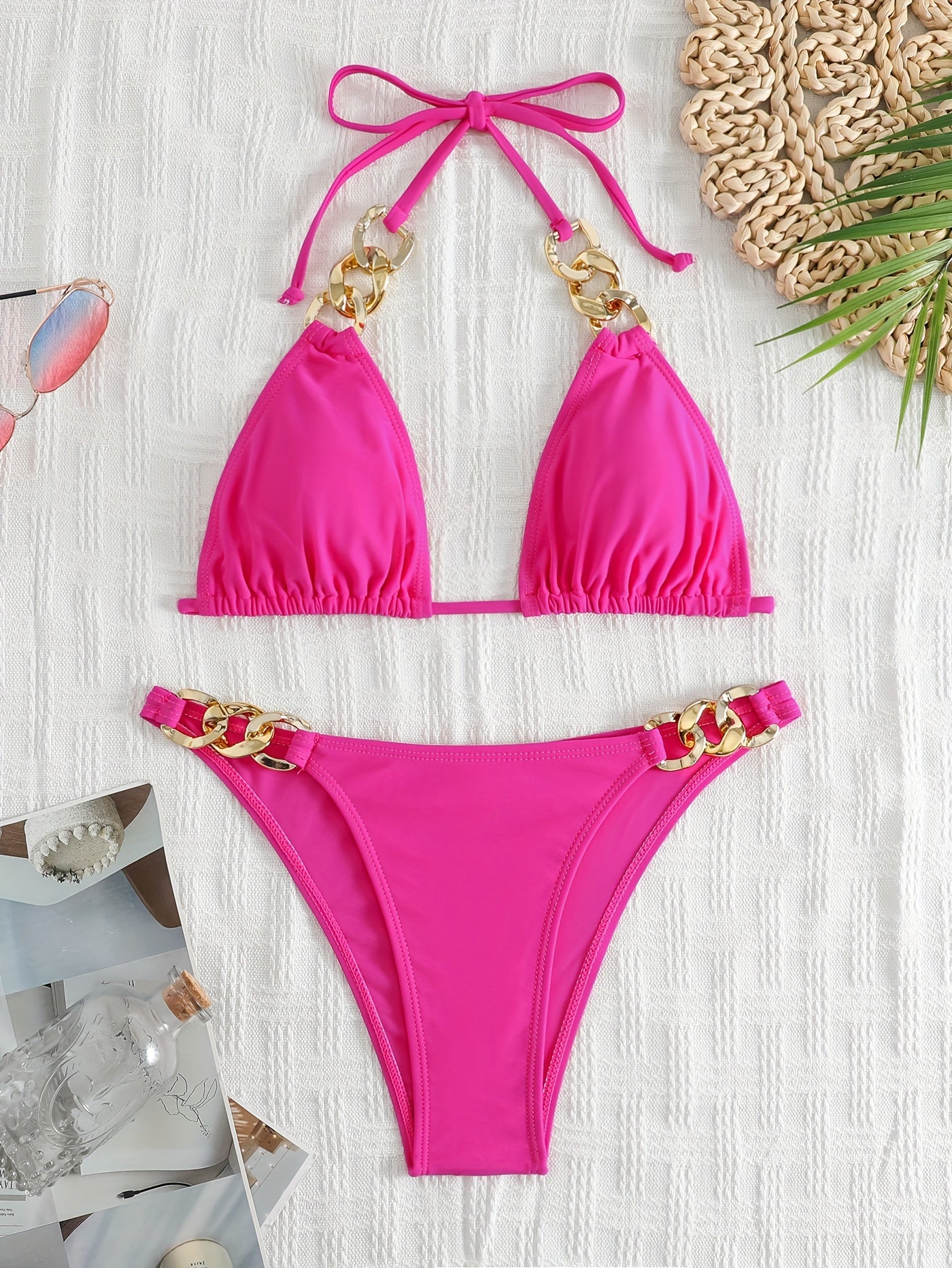 Women's Split Swimwear Chainless Sleeveless Sexy Bikini