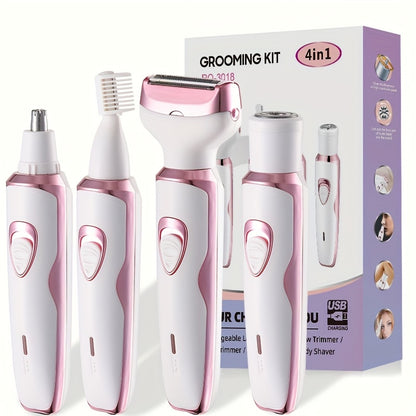 4-in-1 Rechargeable Electric Razor for Women